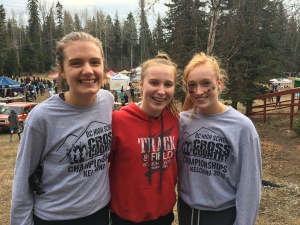Grace Fetherstonhaugh, middle, named to BC Cross Country Team